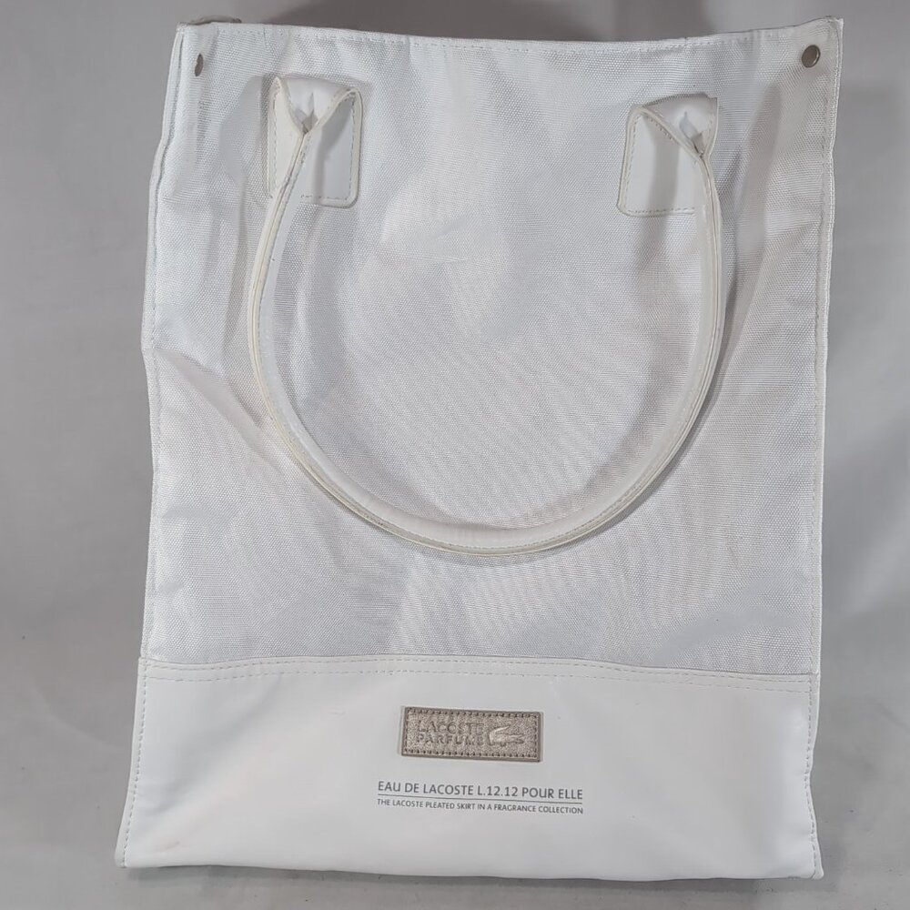 Lacoste Parfums Bag White Shoulder Tote Eau L.12.12 Pour Elle Double 2 Strap